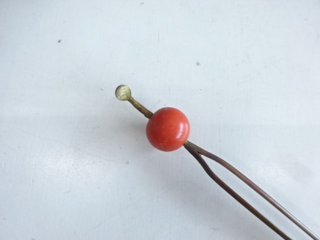  アンティーク　ガラス玉簪